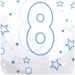 balon cyfra 8 niebieska transparentny tuban 18 orb