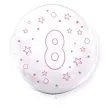balon cyfra 8 rozowa transparentny tuban 18 orb