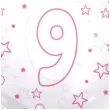 balon cyfra 9 rozowa transparentny tuban 18 orb