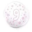 balon cyfra 9 rozowa transparentny tuban 18 orb