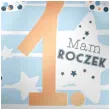 balon foliowy 1 mam roczek bialo niebieski premioloon 17 rnd