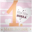 balon foliowy 1 mam roczek bialo rozowy premioloon 17 rnd