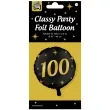 balon foliowy 100 urodziny classy party zloto czarny pd party 18 rnd