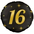 balon foliowy 16 urodziny classy party zloto czarny pd party 18 rnd