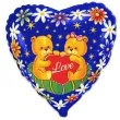 balon foliowy 18 misie z serduszkiem love