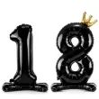 balon foliowy 18 stojaca czarny partydeco 33 dgt