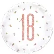 balon foliowy 18 urodziny glitz grochy unique 18 rnd