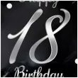 balon foliowy 18th birthday 18 urodziny czarno srebrny godan 18 rnd