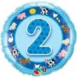 balon foliowy 2 urodziny niebieski qualatex 18 rnd