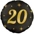 balon foliowy 20 urodziny classy party zloto czarny pd party 18 rnd