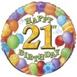 balon foliowy 21 urodziny baloniki unique 18 rnd