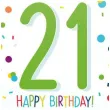 balon foliowy 21 urodziny happy birthday konfetti amscan 16 rnd