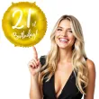 balon foliowy 21st birthday zloty partydeco 18 rnd