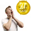 balon foliowy 21st birthday zloty partydeco 18 rnd