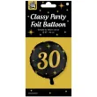 balon foliowy 30 urodziny classy party zloto czarny pd party 18 rnd