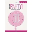 balon foliowy 30 urodziny glitz grochy rozowy unique 18 rnd