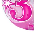 balon foliowy 30 urodziny gwiazdki rozowy qualatex bubbles 22 orb