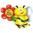 balon foliowy 32 pszczola z kwiatkiem