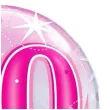 balon foliowy 40 urodziny gwiazdki rozowy qualatex bubbles 22 orb