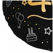 balon foliowy 40 urodziny shining glam czarny zloty folat 18 rnd
