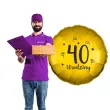 balon foliowy 40 urodziny zloty 18 rnd