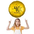 balon foliowy 40 urodziny zloty 18 rnd