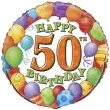 balon foliowy 50 urodziny baloniki unique 18 rnd