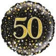 balon foliowy 50 urodziny czarny zloty oaktree 18 rnd