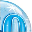 balon foliowy 50 urodziny gwiazdki niebieski qualatex bubbles 22 orb