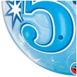 balon foliowy 50 urodziny gwiazdki niebieski qualatex bubbles 22 orb