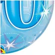 balon foliowy 50 urodziny gwiazdki niebieski qualatex bubbles 22 orb
