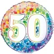 balon foliowy 50 urodziny rainbow unique 18 rnd