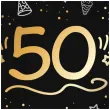balon foliowy 50 urodziny shining glam czarny zloty folat 18 rnd
