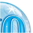 balon foliowy 60 urodziny gwiazdki niebieski qualatex bubbles 22 orb
