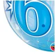 balon foliowy 60 urodziny gwiazdki niebieski qualatex bubbles 22 orb