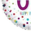 balon foliowy 60 urodziny happy birthday konfetti fioletowy amscan 40 cm