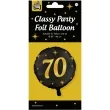 balon foliowy 70 urodziny classy party zloto czarny pd party 18 rnd