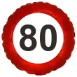 balon foliowy 80 urodziny traffic birthday 18 rnd