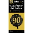 balon foliowy 90 urodziny classy party zloto czarny pd party 18 rnd