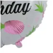balon foliowy ananasowe happy birthday rozowy 18 rnd