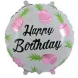 balon foliowy ananasowe happy birthday rozowy 18 rnd
