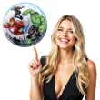 balon foliowy avengers qualatex bubbles 22 orb