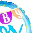balon foliowy baby boy baner partypal 18 rnd