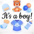 balon foliowy baby boy its a boy dekoracja na baby shower chlopca gender reveal 18 rnd