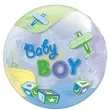 balon foliowy baby boy samoloty qualatex bubbles 22 orb