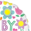 balon foliowy baby girl kwiatki i motylki amscan 18 rnd