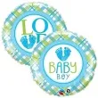 balon foliowy baby shower boy dwustronny qualatex 18 rnd