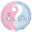 balon foliowy baby shower girl boy unique 18 rnd