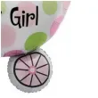 balon foliowy baby shower girl wozek jix 29 shp