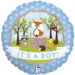 balon foliowy baby shower its a boy woodland betallic 18 cir